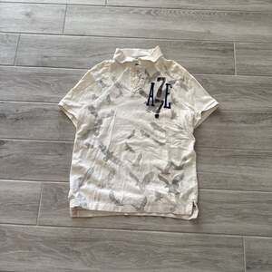 Vintage American Eagle Outfitters AEO Gray Bird Print Polo Shirt Men's Size M